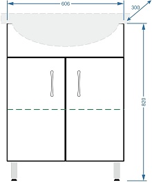 Stella Polare Тумба для умывальника Концепт 60 ЭКО – фотография-6